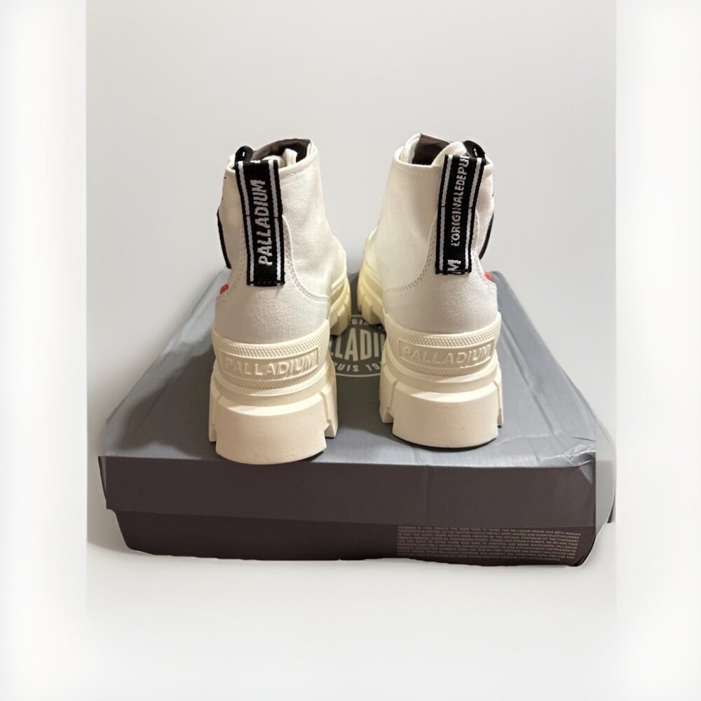 Palladium Revolt HI TX Lace Up Ankle Boots Womens Size 10 Chunky White - Picture 3 of 8